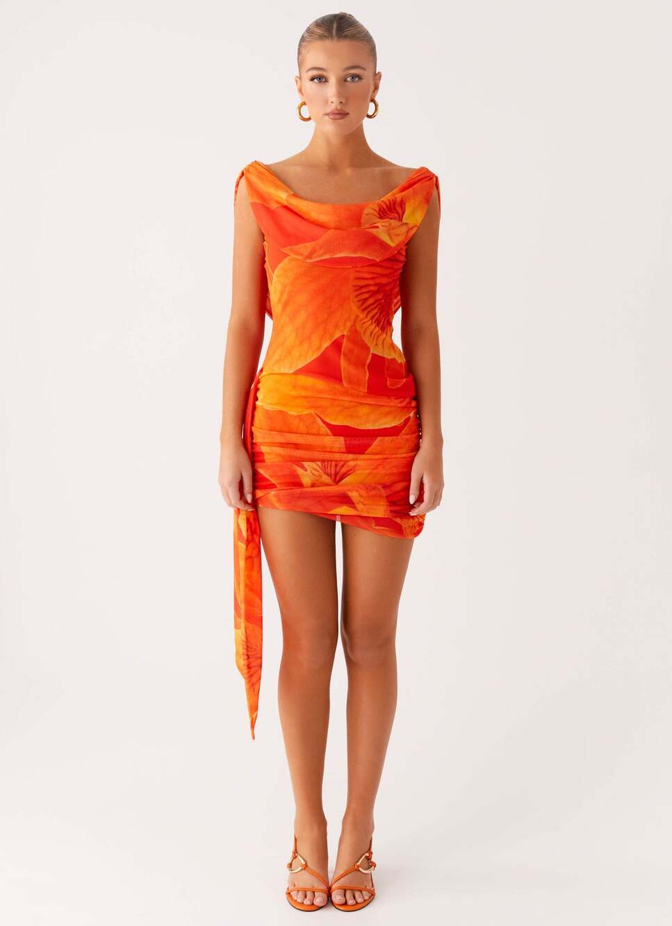 Peppermayo NWT Good Fortune Mini Dress Size 4 in Serene Orange